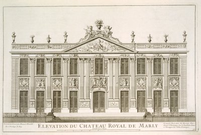 Elevation of The Royal Chateau at Marly by Jean Francois Blondel